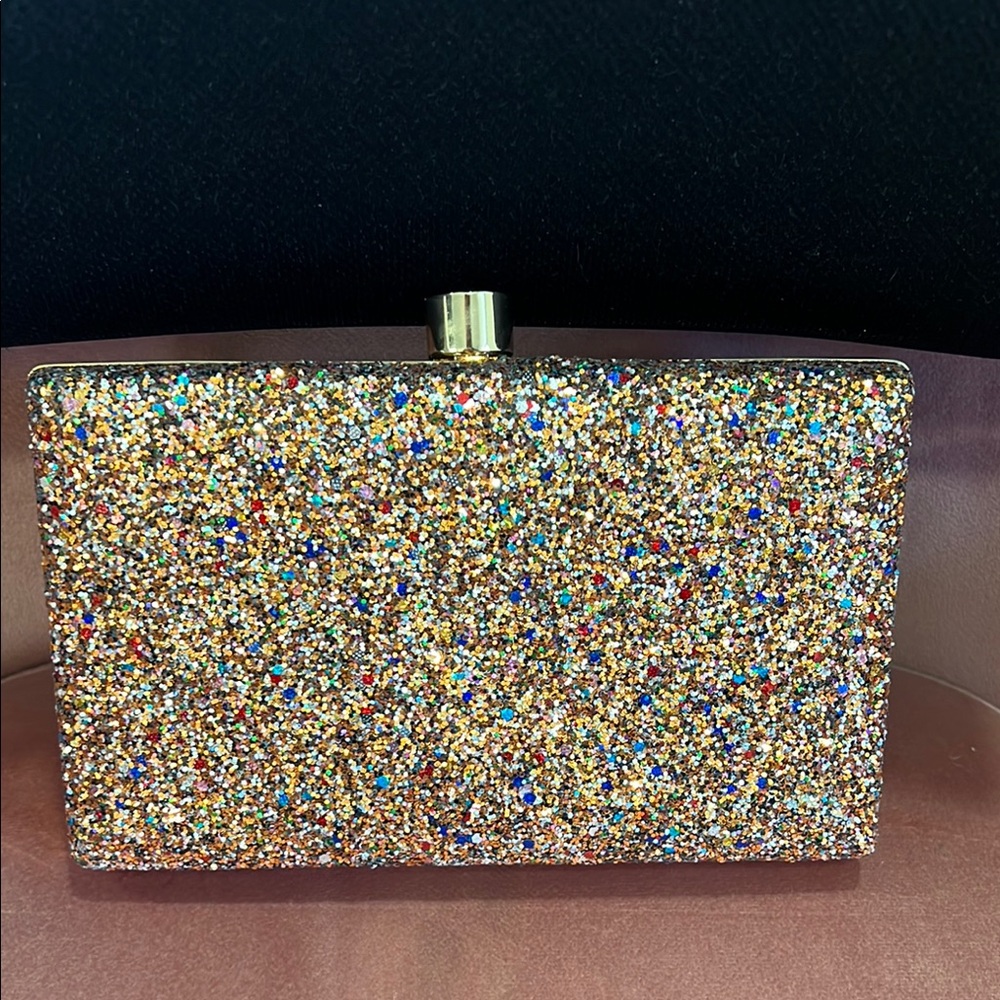 Multicolor Glitter Clutch